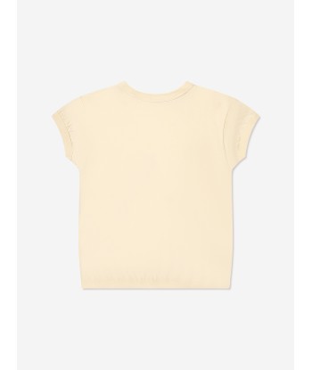 Gucci Girls Ice Cream Logo T-Shirt in Ivory pas chere