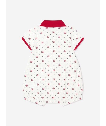 Gucci Baby Girls GG Logo Romper in White votre restaurant rapide dans 