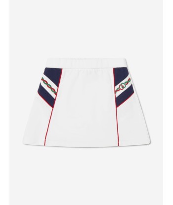 Gucci Girls Branded Skirt in White livraison gratuite