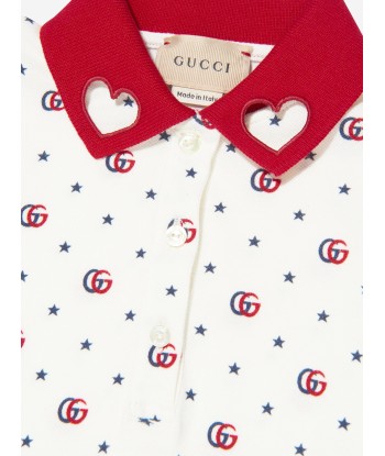 Gucci Baby Girls GG Logo Romper in White votre restaurant rapide dans 