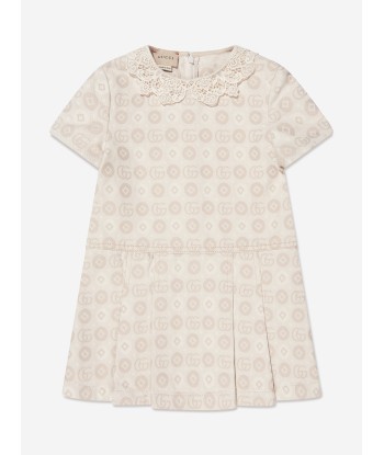 Gucci Girls GG Logo Dress in Ivory les muscles