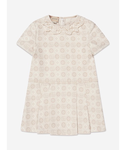 Gucci Girls GG Logo Dress in Ivory les muscles