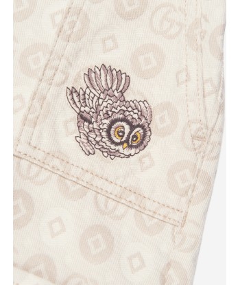 Gucci Girls GG Logo Denim Shorts in Ivory Economisez 