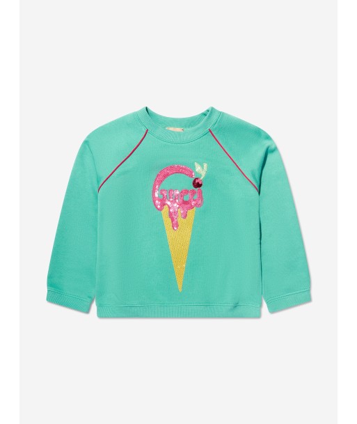 Gucci Girls Ice Cream Sweatshirt in Turquoise l'évolution des habitudes 