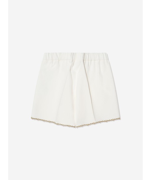 Gucci Baby Girls Embroidered Shorts in White pas cher