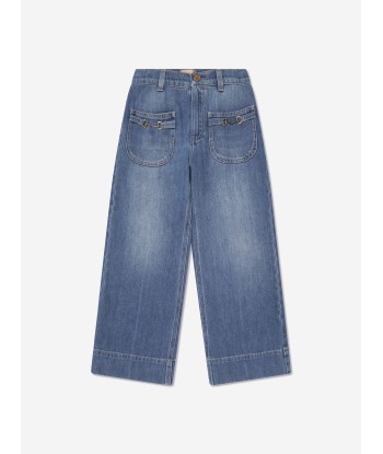 Gucci Girls Flared Denim Jeans in Blue le des métaux précieux