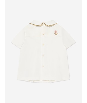 Gucci Baby Girls Embroidered Blouse in White solde