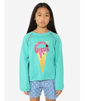 Gucci Girls Ice Cream Sweatshirt in Turquoise l'évolution des habitudes 