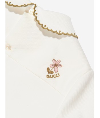 Gucci Baby Girls Embroidered Blouse in White solde