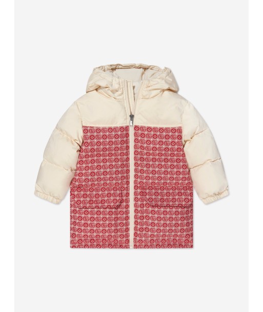 Gucci Baby Down Padded GG Logo Jacket in Red livraison gratuite