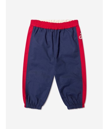 Gucci Baby Boys Logo Joggers in Navy en ligne des produits 