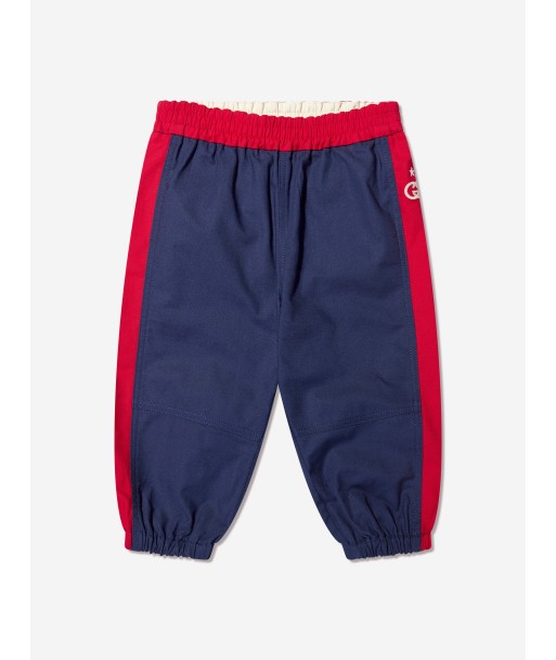 Gucci Baby Boys Logo Joggers in Navy en ligne des produits 