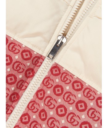 Gucci Baby Down Padded GG Logo Jacket in Red livraison gratuite