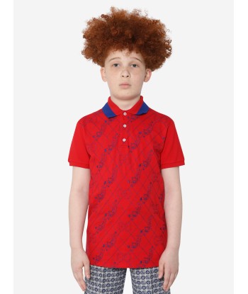 Gucci Boys Logo Polo Shirt in Red ouvre sa boutique