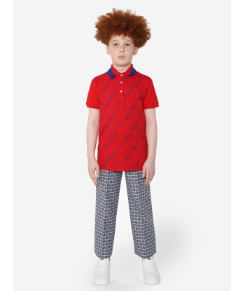 Gucci Boys Logo Polo Shirt in Red ouvre sa boutique