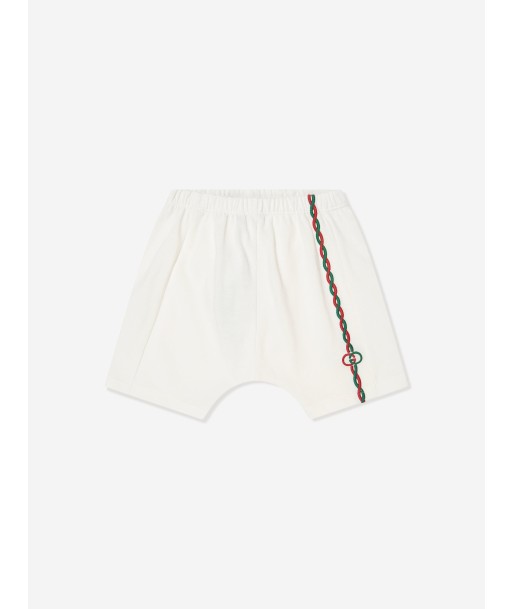 Gucci Baby Boys Logo Shorts in White commande en ligne