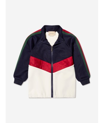 Gucci Baby Boys Zip Up Top in Navy france