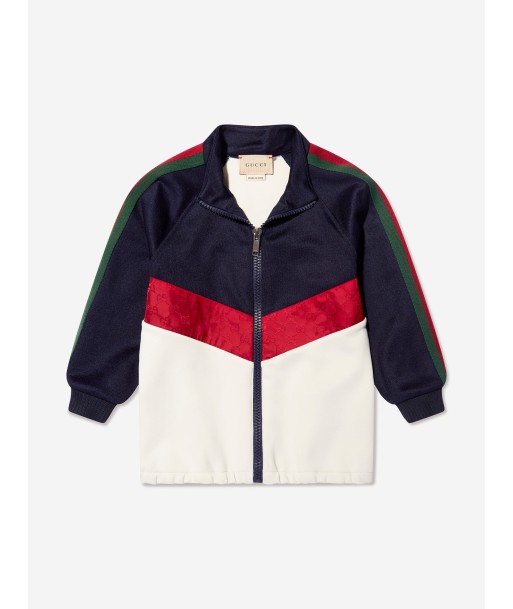 Gucci Baby Boys Zip Up Top in Navy france