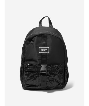 DKNY Girls Sequin Pocket Logo Backpack (H: 39cm) À commander