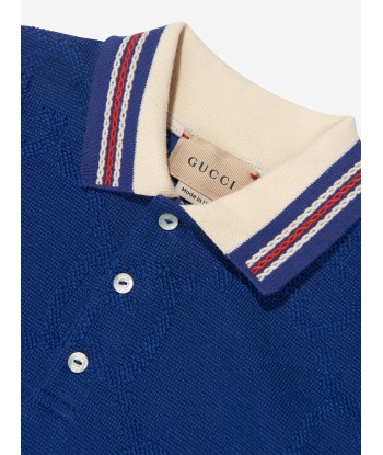 Gucci Baby Boys Sleeveless Romper in Navy Profitez des Offres !