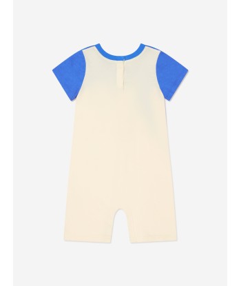 Gucci Baby Boys Logo Romper in Blue Vous souhaitez 