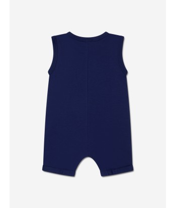 Gucci Baby Boys Romper And Hat Gift Set in Navy est présent 