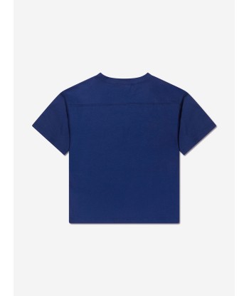 Gucci Boys Lion Logo T-Shirt in Navy les ligaments