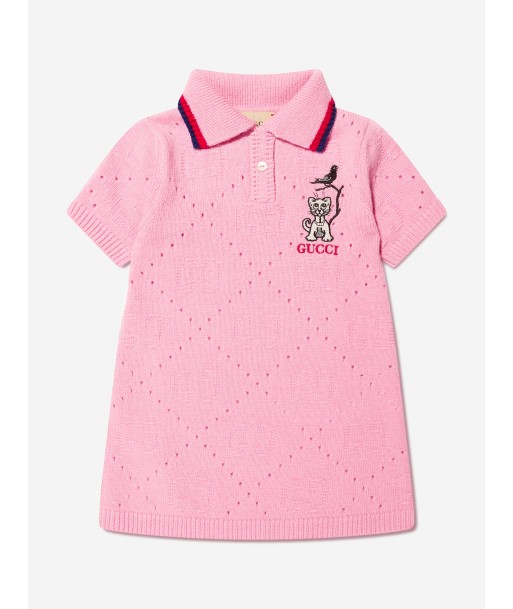 Gucci Baby Girls Knitted Logo Dress in Pink le concept de la Pate a emporter 