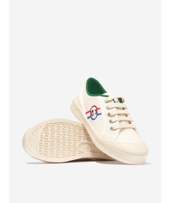 Gucci Kids GG Tennis Trainers in White Par le système avancé 