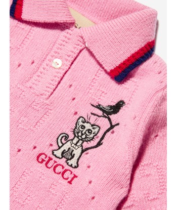 Gucci Baby Girls Knitted Logo Dress in Pink le concept de la Pate a emporter 