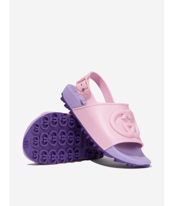 Gucci Girls GG Rubber Sandals in Pink 50% de réduction en Octobre 2024