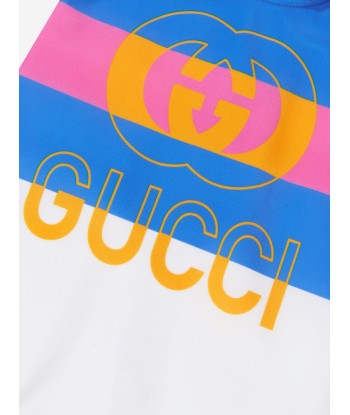 Gucci Girls Logo Swimming Costume in Blue votre restaurant rapide dans 