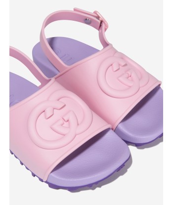 Gucci Girls GG Rubber Sandals in Pink 50% de réduction en Octobre 2024