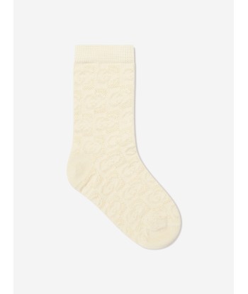 Gucci Kids Cotton Socks in White Voir les baskets