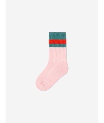 Gucci Girls GG Logo Socks in Pink Venez acheter