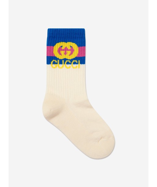 Gucci Kids GG Logo Socks in Cream online