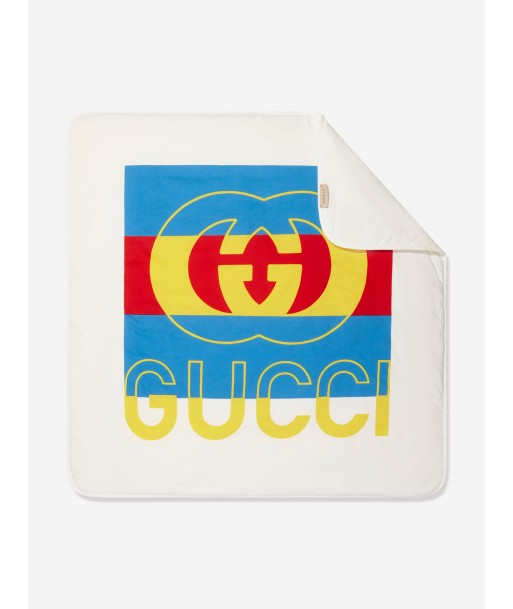 Gucci Baby Logo Blanket in White Les magasins à Paris