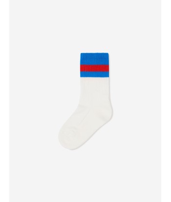 Gucci Kids GG Logo Socks in White la chaussure