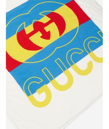 Gucci Baby Logo Blanket in White Les magasins à Paris