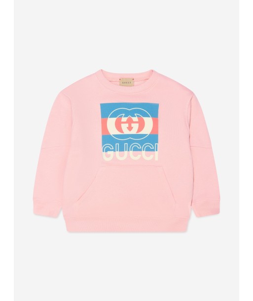 Gucci Girls Logo Sweatshirt in Pink commande en ligne