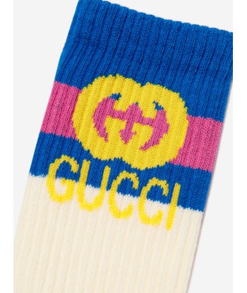 Gucci Kids GG Logo Socks in Cream online