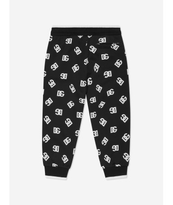 Dolce & Gabbana Boys Logo Print Joggers in Black le concept de la Pate a emporter 