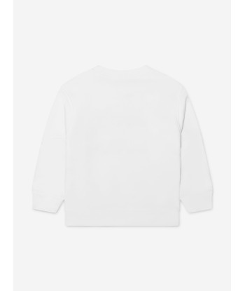 Gucci Kids Logo Sweatshirt in White solde