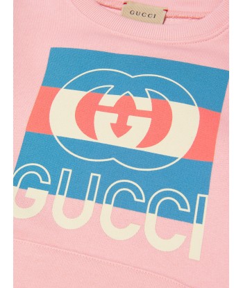 Gucci Girls Logo Sweatshirt in Pink commande en ligne