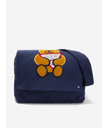 Guess Baby Bear Logo Changing Bag in Navy en linge