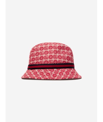 Gucci Kids Monogram Fedora in Red 2024