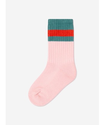 Gucci Girls GG Logo Socks in Pink Venez acheter