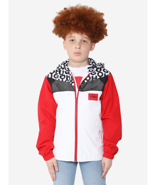 Hugo Boys Hooded Windbreaker in Red Le MVP de beaucoup