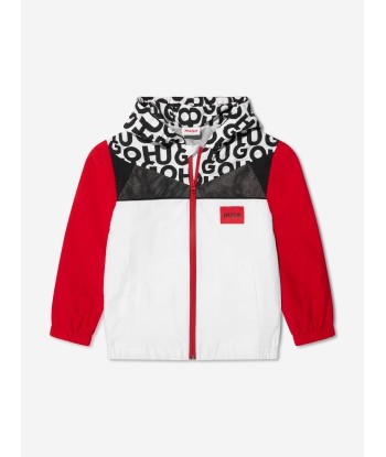 Hugo Boys Hooded Windbreaker in Red Le MVP de beaucoup