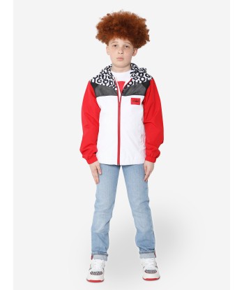 Hugo Boys Hooded Windbreaker in Red Le MVP de beaucoup